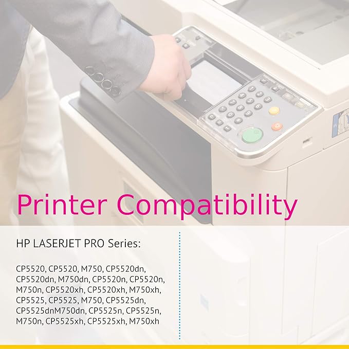 CS Replacement Toner Cartridge Compatible with HP Enterprise CP5525dn CE270A Black 650A Color CP5520 CP5520dn CP5520n Enterprise M750 CP5520dn M750dn CP5520n Black