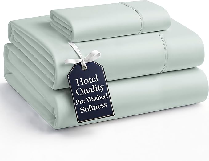 Casa Platino Bed Linen Set, Twin XL, Mineral - Includes Pre-Washed Ultra Soft Microfiber Sheet Set with Deep Pockets