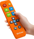 EZclicker Big Button Universal TV Remote (Orange) Simple Easy to Use, Great for Seniors, Works with Major TV Brands (2xAAA Batteries Not Included)