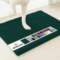 Muddy Mat® Shown on TV – Super Absorbent Microfiber Dog Door Mat for Muddy Paws, Non-Slip Washable Pet Rug, Quick Dry Chenille Entryway Carpet, Machine Washable Indoor Outdoor mat, Dark Green 30"x19"