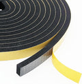 Weather Stripping Door Seal Strip, Strong Adhesive, Weatherproof, Reduce Noise, Gap Filler, Foam Insulation Tape for Doors and Windows, Black, 1 in x 1/4 in x 13 Ft