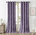 SMILETIME Lilac Purple Crushed Velvet Curtains 52x108 inch Luxurious Thermal Insulated Soundproof Drapes for Living Room Bedroom Office Soft and Durable Light-Filtering Window Treatments, 2 Panels
