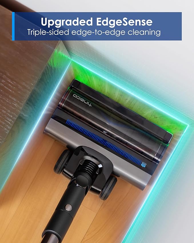 Tineco Pure ONE A90S Cordless Vacuum Cleaner, 270AW Powerful Suction Stick Vacuum Cordless Rechargeable, Up to 105min Runtime, 3DSense Master Brush, 150° Green LED Light with Floor Type Detection