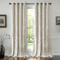 SMILETIME Ivory White Crushed Velvet Curtains 52x96 inch Luxurious Thermal Insulated Soundproof Drapes for Living Room Bedroom Office Soft and Durable Light-Filtering Window Treatments, 2 Panels