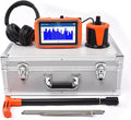 PQWT L2000 Underground Water Leak Detectors for Outdoor Wall Water Pipe Detector Machine Middle Sensor Acoustic Pipeline Leakage Detection Kit Noise Reduction Headphone Smart Touchscreen Carry Case