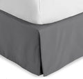 Bare Home Twin XL Bed Skirt - 15-Inch Tailored Drop Easy Fit - Bed Skirt for Twin Extra Long Beds - Center & Corner Pleats (Twin XL, Grey)