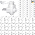 Tuanse 80 Sets Plug in Night Light Module White Night Light Base with Shade Mounting Clip Plastic Lights Rotating Base for Making Your Own Decorative