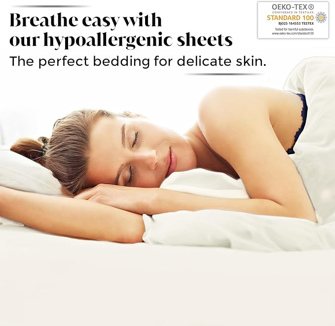 Full Size Sheet Set | 100% Viscose | Organically Grown | Ultra Soft | Cooling Sheets for Hot Sleepers | 17" Deep Pocket [Ivory]