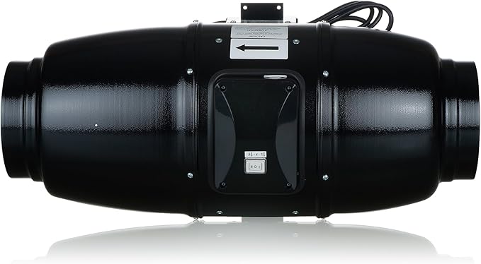 VENTS-US TT Silent M 200 – 8" Inline Duct Fan Includes Double-speed Switch with thermal overload protection – UV Resistant, Quiet Operation, Up to 473 CFM