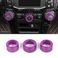 JeCar Air Conditioner Button Trim Cover Aluminum Alloy Knob Cover Fit for Toyota 4Runner 2010-2023, Purple