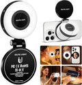 CMUBH Magnetic Selfie Light for MagSafe iPhone: 3 Light Modes, Rechargeable 360° Rotatable LED Phone Ring Fill Light with Mirror for Photography, Makeup, TikTok, Zoom, Video Conference, Black
