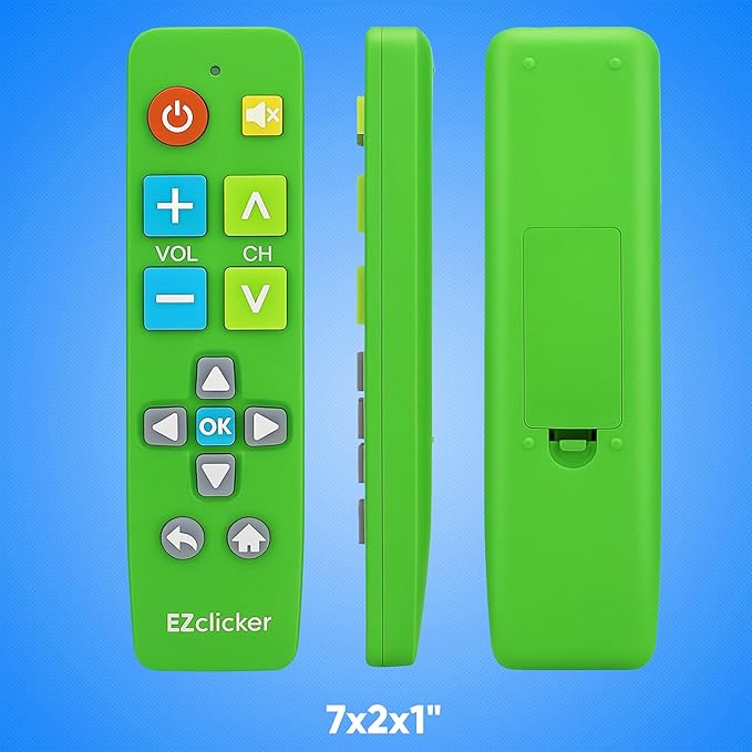 Samsung Replacement TV Remote Compatible with Samsung TV's ONLY (Green) Big Button TV Remote Control, Simplified and Easy to Use (2xAAA Batteries not Included)