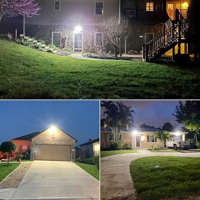 SANSI 36W LED Motion Sensor Outdoor Lights,Hardwired Security Light Motion Activated,Flood Lights Dusk to Dawn 3600LM,Motion Detection Lights,Super Bright for Yard,Garage,350W Equiv 5000K IP65,White