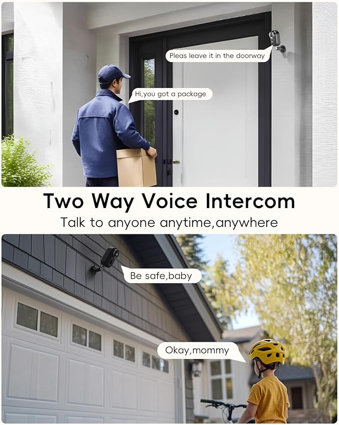 ZUMIMALL 2K Security Cameras Wireless Outdoor, Magnetic Mount, 130° View Outdoor Camera Wireless, 2.4G WiFi Battery Camera Indoor/AI Detection/3MP Color Night Vision/2-Way Talk/Cloud/Alexa/IP66