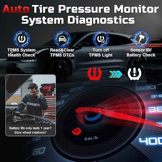 XTOOL TP150 TPMS Programming Tool, Universal TPMS Relearn/Reset/Activate Tool(315/433MHz), Tire Sensor Programmer for XTOOL TS100 Only, Tire Pressure Monitoring System Diagnostic Tool