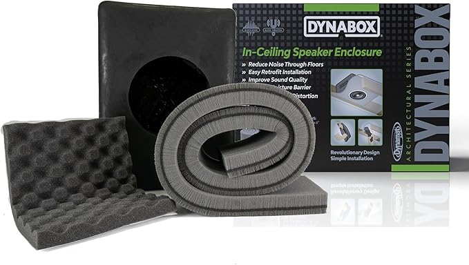 Dynamat DynaBox Ceiling Speaker Enclosure System – Reduces Vibration & Projects Clearer Sound into Your Room – Made in USA – 9 sq ft