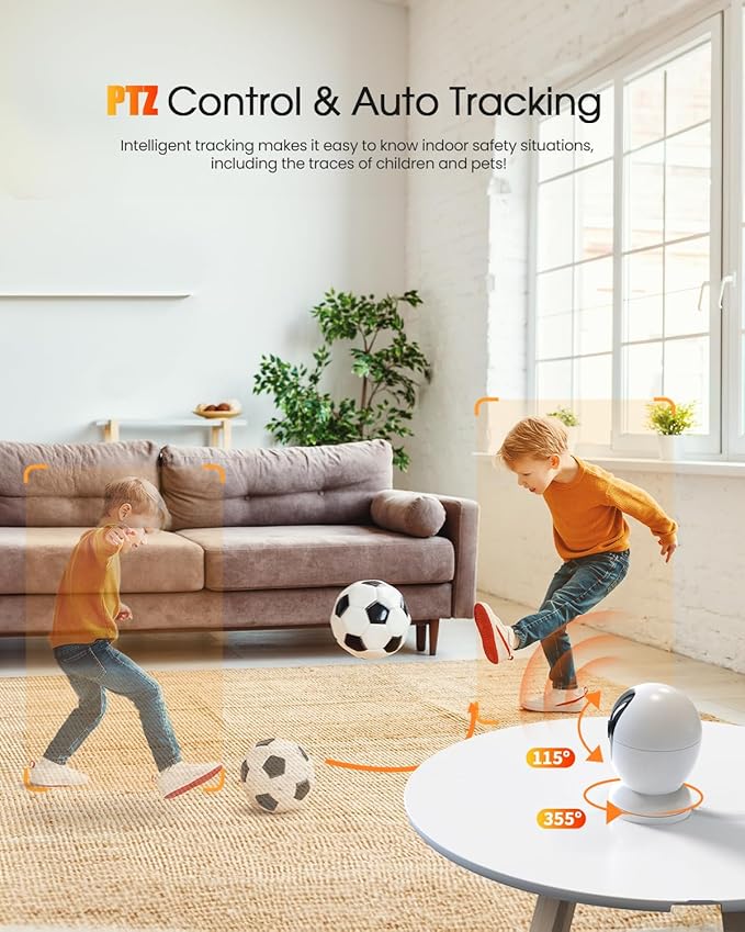 usogood 2.5K Indoor Camera for Home Security, 360°Pet Camera Indoor with Phone App,Support 5G/2.4Ghz WiFi,Dog Cameras with Speaker, Auto Motion Tracking Detection,2-Way Audio,Best Gift