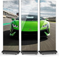 JASZDOT 80" Seamless Splicing LED Display, Foldable Poster Screen with P1.86 Digital Signage Display LED Totem with USB/HDMI/WiFi/Remote