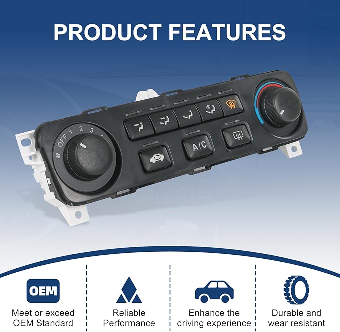 DICMIC A/C Heater Climate Control Module Compatible with 2001-2002 Honda Accord Replace# 79600-S84-A21ZA