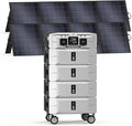 IEE SP5000 Solar Generator 5000W, 10.24kWh Power Station with 2x200W Solar Panels, 5 AC Outlets(9000W Surge), 120V/240V Dual Voltage, LiFePO4 Battery for Home Backup Outdoors Camping RV Emergency