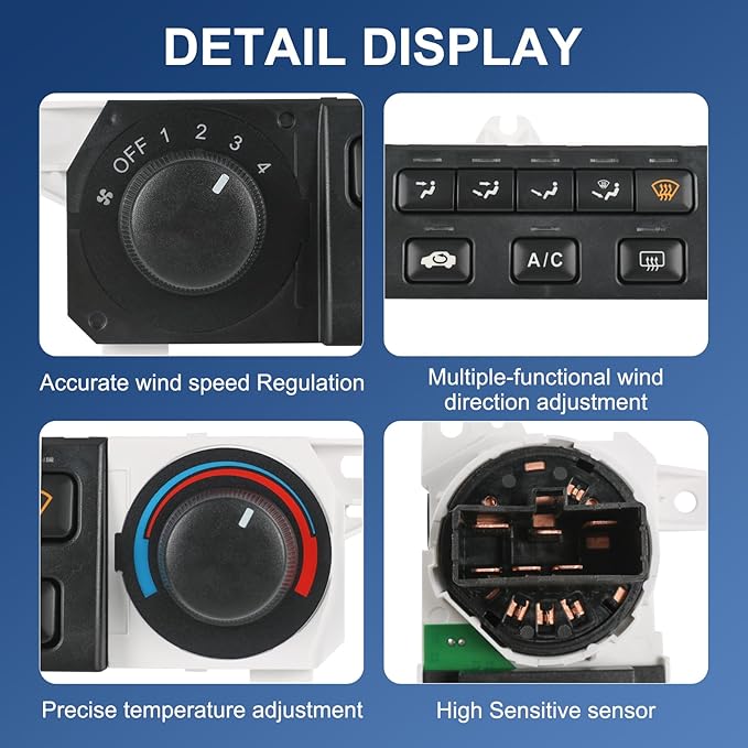 DICMIC A/C Heater Climate Control Module Compatible with 1998-2000 Honda Accord 1998-2004 Honda Odyssey Replace# 599-268, 79600-S84-A01ZA