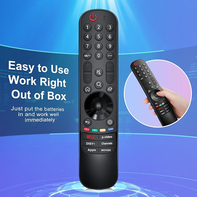 Magic-Remote Replacement for LG-Smart-TV-Remote-Control, Universal for LG Smart TV Series UHD OLED QNED NanoCell MiniLED 4K 8K(NO Voice & NO Pointer)