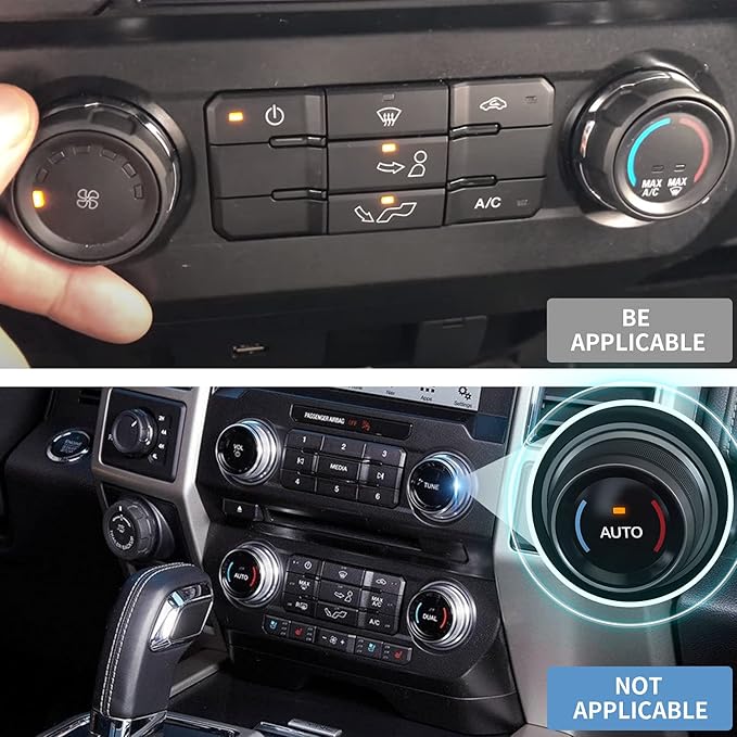 Knob Cover for F150 AC Climate Control Switch/Trailer/4WD/VOL/Tune Button Interior Center Console Trim Accessories Compatible with Ford F150 XLT 2016 2017 2018 2019 (Orange 6 Pcs)