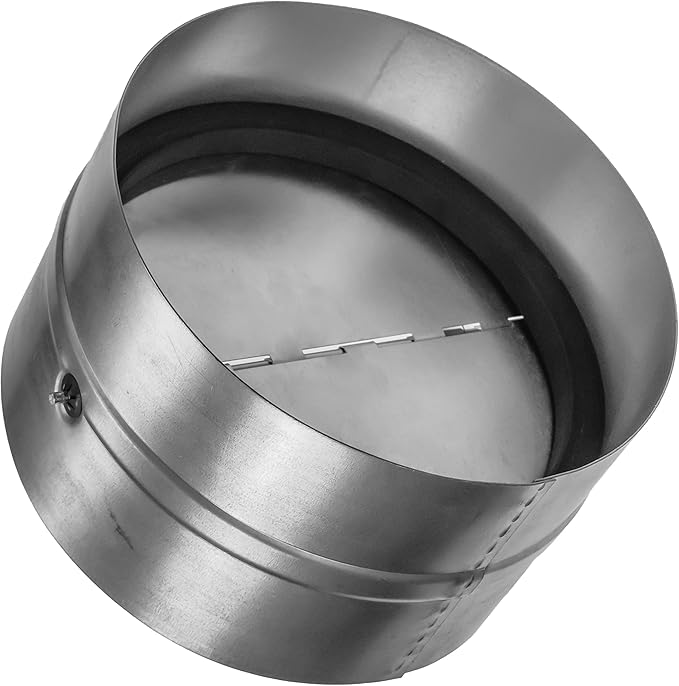 Draft Blocker 6'' Inch - Backdraft Damper - Draft Stopper - Backflow Preventer - Inline Fan Vent Deflector - One-Way Airflow Ducting - Dryer Duct Connector with Backdraught Flap