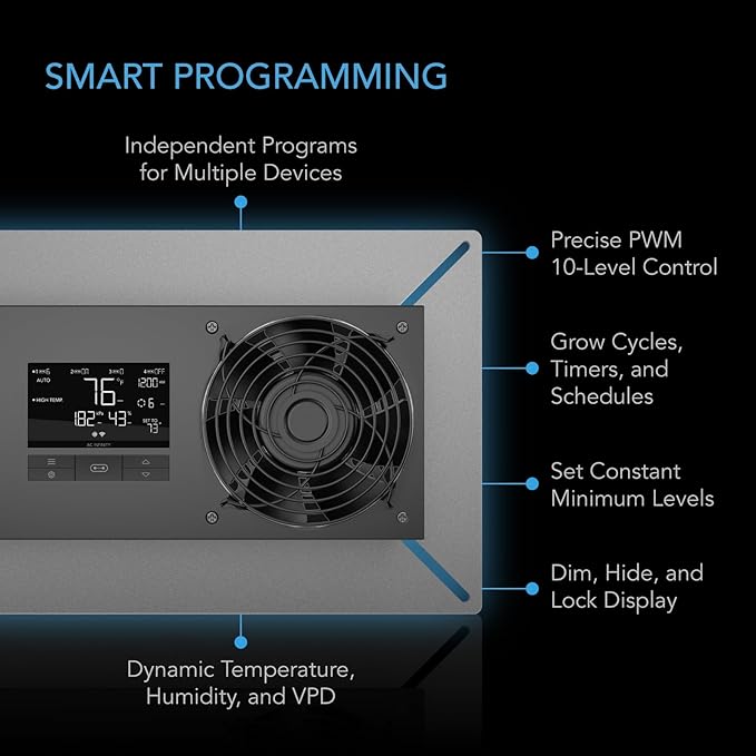 AC Infinity AIRTITAN T8, Crawlspace Basement Ventilator Fan, with WiFi App-Compatible Temperature Humidity Controller, IP-55 Rated, Exhaust