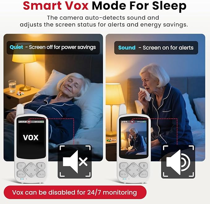 CallToU Elderly Monitor with Camera and Audio, 2-Way Talk Baby Monitors for Elderly No Wi-Fi Video Monitor for Elderly,Call Button for Elderly Home/Nursing Home Use | for Seniors, Dementia Patients