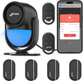 CPVAN WiFi Motion Sensor Alarm, 125dB Wireless DIY Smart PIR Motion Detector with 4 Door/Window Sensors for Home Security System - On Spot Alarm & APP Alert, Black