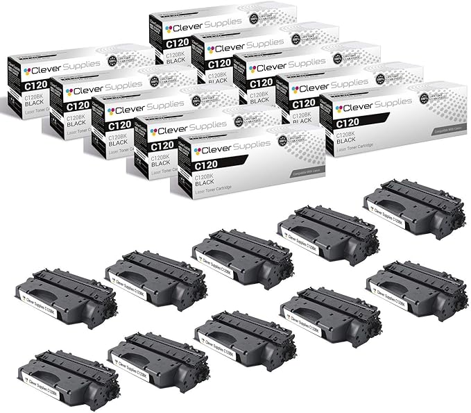 CS Compatible Replacement for Canon C120 1382A005AA ImageClass D1120 D1150 D1170 D1180 D1320 D1350 D1370 D1520 D1550 (Black, 10 Pack)