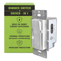 Select LED 60W 12V DC Driver and Dimmer Light Switch, 120VAC Decora Dimmer Switches for LED Lights, Preset Dimmer with On/Off 3-Way Switches