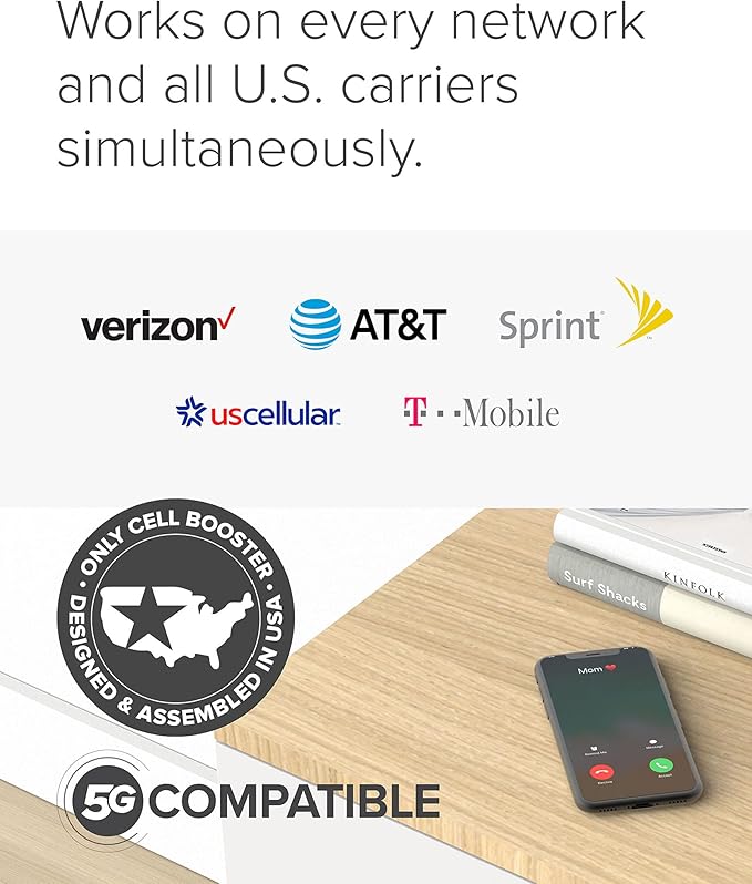 weBoost Home Complete | Powerful Multi-Carrier Cell Phone Signal Booster for 5G & 4G LTE | Simultaneous support for all U.S. Carriers - Verizon, AT&T, T-Mobile & more (model# 470145), DIY
