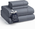Casa Platino Queen Size Bed Sheets, Pre-Washed Microfiber Sheet Set, Ultra Soft & Cooling Bed Sheets with Deep Pockets up to 15", Cozy Hotel Quality Bedding for Queen Mattress – Charcoal