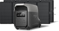 EF ECOFLOW DELTA 3 Ultra Portable Power Station with 2X400W Solar Panels, 3072Wh LiFePO4 Battery, 3600W (Surge 7200W) Output, Solar Generator for Home Use, Camping Accessories, Emergencies & RV Backup
