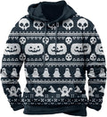 Halloween Hoodie Men Graphic Pumpkin Ghost Printed Sweatshirt Casual Trendy Long Sleeve Halloween Hooded Tops with Pockets