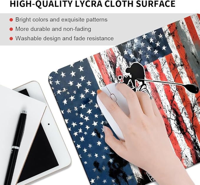 Golf Flag Square Mouse pad, Texture, Waterproof, Anti Slip Rubber Base, Computer Mouse pad, Laptop Mouse pad