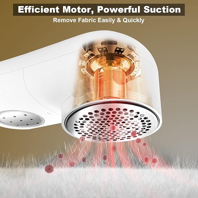 Garstor Fabric Shaver, Electric Lint Remover, 2.0 USB Rechargeable Fabric Defuzzer, Reusable Cordless Sweater Shaver can be Used Anywhere (2.0 Pro, White)