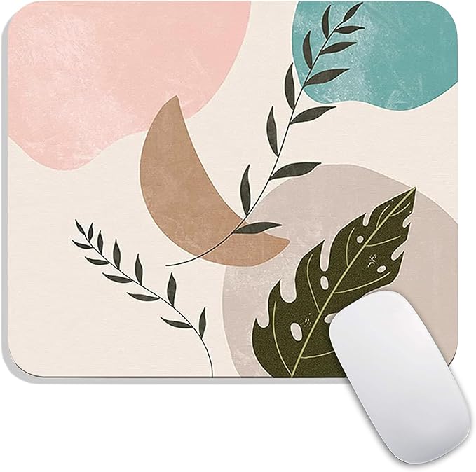Armanza Square Mouse Pad Abstract Art, Personalized Premium-Textured Custom Mouse Mat Design, Washable Mousepad Cloth, Non-Slip Rubber Base Computer Mouse Pads for Wireless Mouse