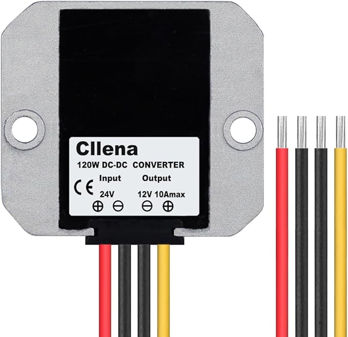 Cllena 24v to 12v Converter 10A 120W Voltage Reducer Regulator Power Supply Buck Converter Transformer for Golf Cart Auto Car Truck Vehicle Boat