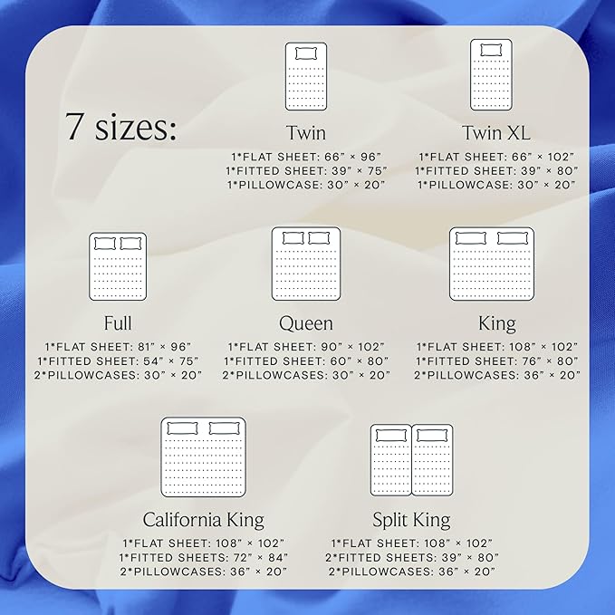 LuxClub 4 PC Sheet Set Bed Sheets Deep Pockets 16" Eco Friendly Wrinkle Free Cooling Machine Washable Hotel Bedding Silky Soft - Marine Blue Full