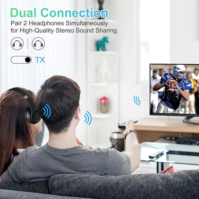 2026 Upgraded Pro Bluetooth 5.4 Transmitter Receiver,2-in-1 Airplane Wireless Adapter for Flight,TV,PC,Gym,Switch,Compatible with 2 AirPods/Headphones;Audio AUX Receiver for Car/Home Stereo