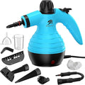 MLMLANT Handheld Steam Cleaner, multi-functional portable steam cleaner with a safety lock and a 9-piece accessory set, suitable for steam cleaning carpets, sofas, mattresses, car seats, kitchens