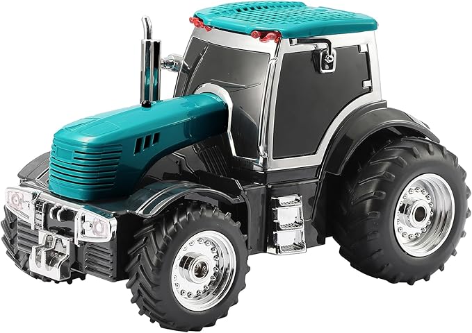 Tractor Head Bluetooth Speaker – unique Bluetooth car speaker with HD stereo, TWS pairing, LED party lights, portable wireless outdoor speaker, car model decoration, and a great gift for men(Green)