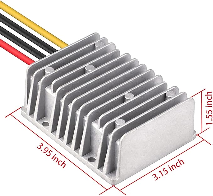 Cllena DC 24V to 13.8V 40A 552W Converter Voltage Regulator, Waterproof DC Voltage Reducer Buck Transformer Power Supply for Golf Cart
