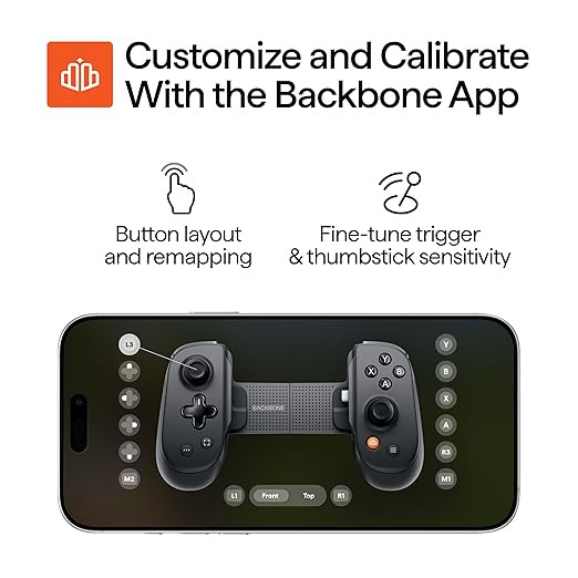 BACKBONE Pro Mobile Gaming Controller for iPhone 15/16/17 & Android, USB-C/Bluetooth Phone Controller, Stream Xbox, Play Call of Duty, PlayStation via iOS Remote Play - 3 Months Apple Arcade Included
