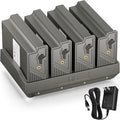 Lesaps 4Pack Rechargeable Reveal Lipo Lithium Battery Pack with Charger for Trail Camera Reveal X Gen 3.0, 2.0, X Pro 3.0, Pro, X Ultra 3.0, SK, XB, X - Upgraded LED Meter & Solar Charging