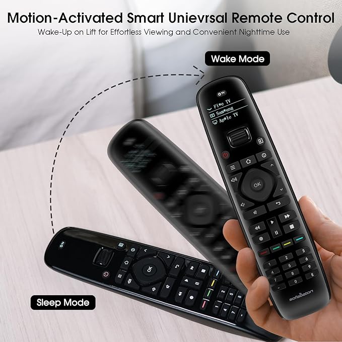 SofaBaton U2 Universal Remote (with Backlight), All-in-One Smart Universal Remote Control with Customized APP for TV/Soundbar/DVD/Blu-ray/Projector and More, Macro Buttons & Extended Infrared Range