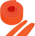 MECCANIXITY Braided Cable Sleeves Heat Shrinkable Fabric Sleeving, 1/2" 3ft Orange 2:1 Ratio Heat Shrinkable Cord Protector for Harness Cable, Network Cable Protection, Cable Management